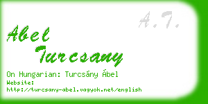 abel turcsany business card